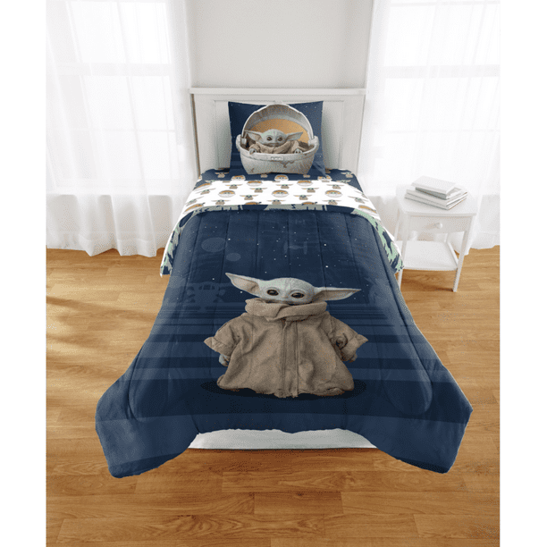 Star Wars The Mandalorian 'The Child' Baby Yoda Twin Comforter & Sheet
