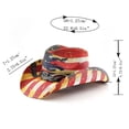 thumbnail image 3 of Cowboy Hat For Outdoor Casual Wear Western Style Outdoor Headwear for Men Women All-Season Comfort Stylish Print Design Blue, 3 of 3