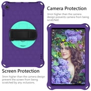 Case for All-New Kindle Fire HD 10 (9th/7th/5th Generation, 2019/2017/2015 Release) 10.1 Tablet, Slim Kids-Friendly Lightweight EVA Rubber Convertible Handle Stand Shockproof Protective Cover