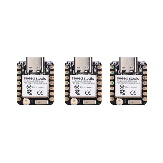 Para XIAO ESP32C6-2.4 GHz WiFi 6, Bluetooth 5.3 para Zigbee Thread (802.15.4), ESP Rain Maker, IoT, 3 Piezas