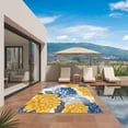 thumbnail image 2 of Blue Yellow Spring Floral Outdoor Rug 3x5 Ft, Non Slip Washable Area Rug, Summer Botanical Elegant Patio Rugs Carpet Runner, Large Floor Mat for Indoor/Outdoor Deck Porch Camping, 2 of 8