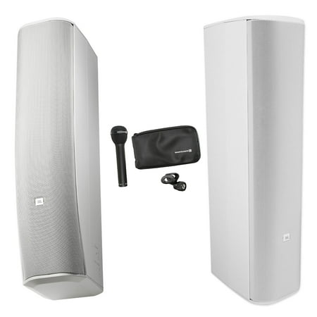 JBL CBT 70J-1 500w White Wall Mount Line Array Column Speaker + Extension + Mic
