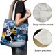 thumbnail image 3 of Static Shock Bolso de tela con estampado de lienzo para mujer, bolsa de compras reutilizable y estética, con cremallera interior, regalo para mujer, 35 × 40 cm., 3 of 6