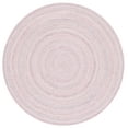 thumbnail image 2 of SAFAVIEH Braided Lyla Solid Polyester Reversible Area Rug, Pink/Gray, 6' x 6' Round, 2 of 11
