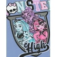 thumbnail image 3 of Monster High Clawdeen Wolf Draculaura Frankie Stein Boxy T-Shirt Toddler to Big Kid, 3 of 4