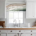 thumbnail image 3 of Sage Green Ombre Valance Curtains for Kitchen/Living Room/Bathroom/Bedroom Window, Rod Pocket Small Topper Half Short Window Curtains Voile Sheer Scarf, Modern Abstract Geometric Art 54"x18", 3 of 8