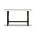 thumbnail image 4 of Signature Design by Ashley Burkhaus Sofa Table, Natural Marble Top, Dark Brown Oak Console for Living Room, 4 of 9