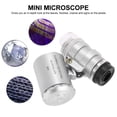 thumbnail image 1 of Mini Microscopio de 60x Lupa de Bolsillo Lupa Con Luz LED, Zoom de 60x, Ángulo Ajustable, Examen en Profundidad, Luz UV, Portátil, 1 of 7
