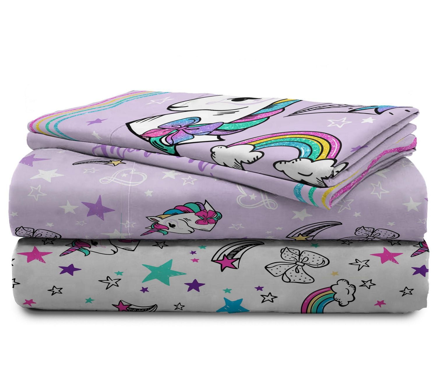 Jojo Siwa Sparkle Shine 4-Piece Full Sheet Set, 100% Polyester, Full (Double)