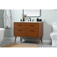 thumbnail image 2 of 42 inch single bathroom vanity in teak with backsplash, 2 of 8