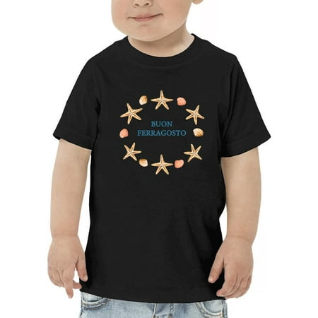 

Buon Ferragosto Starfish Wreath T-Shirt Toddler -Image by Shutterstock 2 Toddler