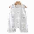 thumbnail image 4 of kpoplk Newborn Baby Boy Girls Clothes Summer Outfits Infant Short Sleeve Romper Jumpsuit Bodysuit Cute Newborn Clothes Size 18-24 Months,Light Gray, 4 of 4