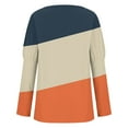 thumbnail image 4 of HVOBTTY Womens Long Sleeve Pullover T Shirt, Fall Tops for Women, Women's Casual Fashion Color Block Crew Neck T Shirt Orange, XL, 4 of 4