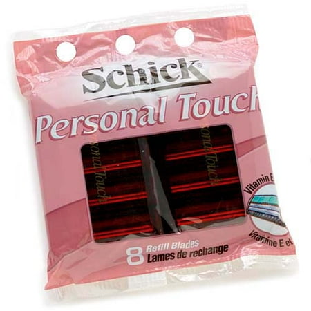 Warner Lambert Schick Personal Touch Refill Blades with Vitamin E & Aloe, 8 ea