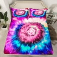 thumbnail image 2 of Manfei Colorful Abstract Swirl Bed Sheets Set Twin Size,Graffiti Hippie Bedding Sets Twin Size,Modern Aesthetic Art Bed Sheets Twin,Microfiber Room Decor,3 Pieces, 2 of 7