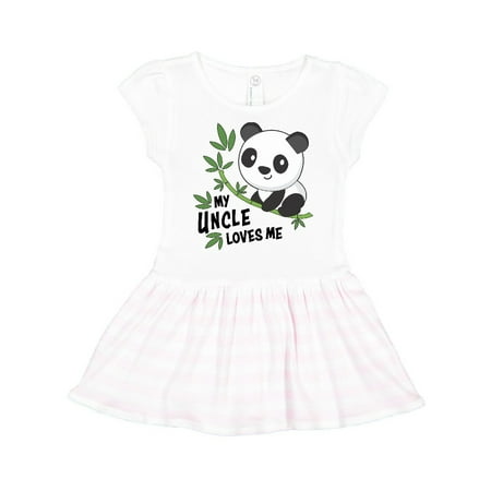 

Inktastic My Uncle Loves Me- cute panda Gift Toddler Girl Dress
