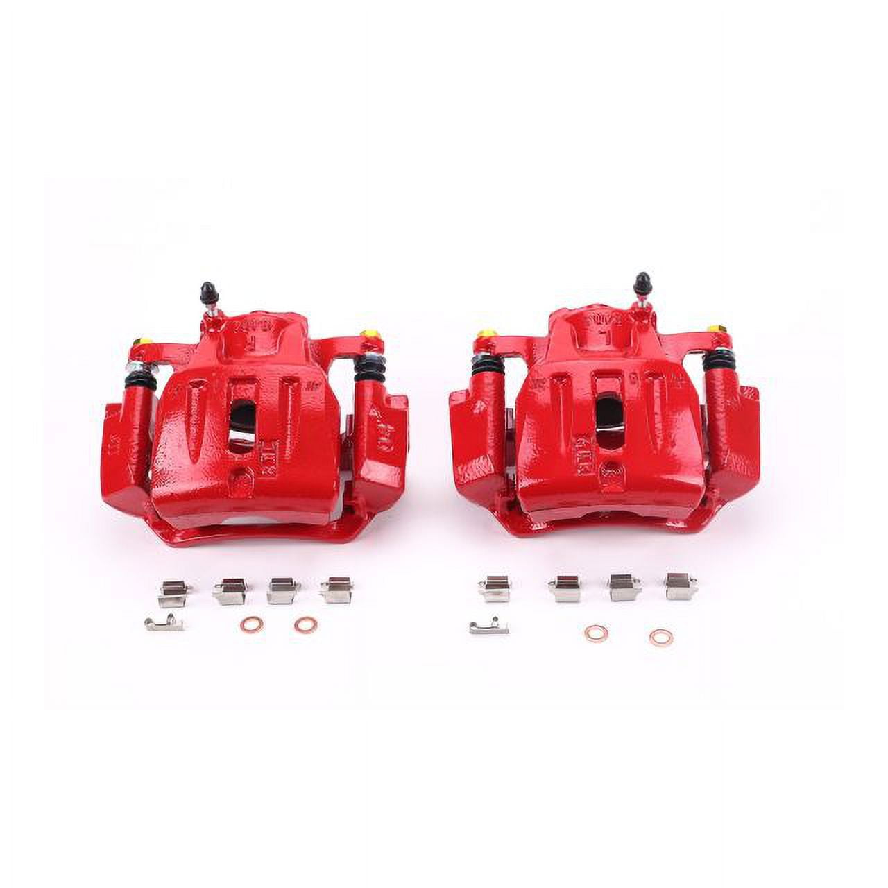 Power Stop Front Pair of Red Powder Coated Calipers S2664