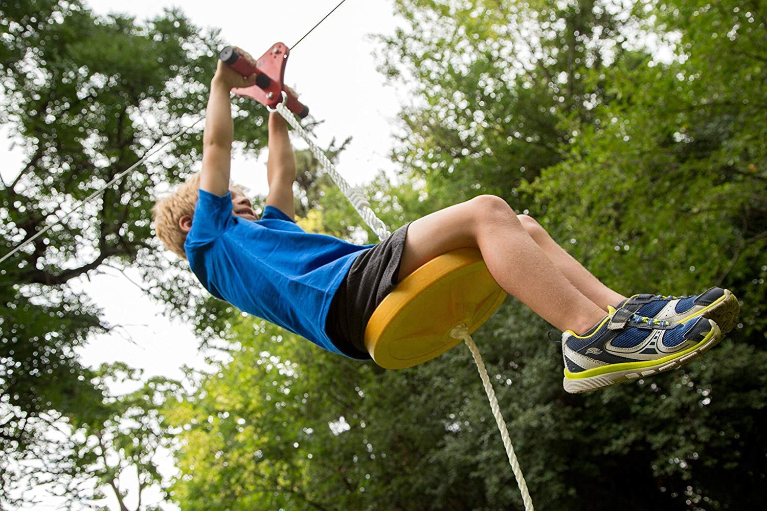 VEVOR 80ft Zip Line Kit Zip Line Trolley Slackers Zip Lines with Seat