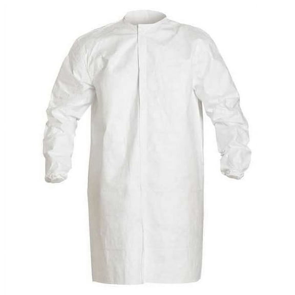 Dupont Frock,XL,White,Tyvek(R) IsoClean(R),PK30 IC270BWHXL003000