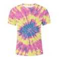 thumbnail image 5 of T Shirts for Men Short Sleeve Round-Neck Tie-dye Printing Casual Shirts Multicolor XXXL, 5 of 5