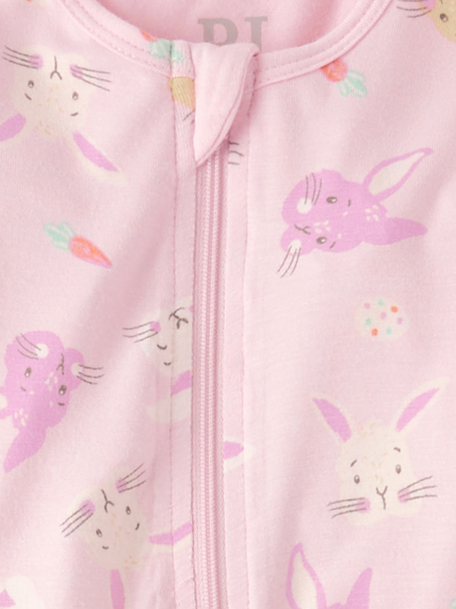 The Children's Place Baby & Toddler Girls Long Sleeve Easter Footed Onesie, Sizes NB-5T