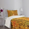 thumbnail image 3 of Ambesonne Fall Quilted Bedspread Set 2 Pcs, Pathway in the Wilderness, Twin Size, Orange Pale Green Brown, 3 of 5