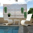 thumbnail image 3 of Neutypechic Outdoor Privacy Screen with Stand 76" x 47.2" x 15.7" Metal Balcony Decorative Screen, 3 of 5