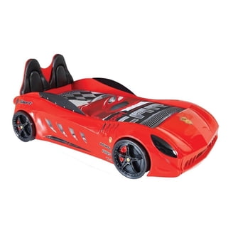 Titi Racer Modern TT Twin Race Car Bed with Remote Control in Red
