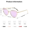 thumbnail image 3 of Gafas de Sol SOJOS Ojo de Gato SJ1001 para Mujeres con Lentes Espejadas, 3 of 5