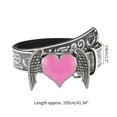 thumbnail image 3 of Locomotive Women Belts with Heart Wing Buckle Adjustable Relief Pattern Waist Belt All-match Dresses Coat Waistband, 3 of 4