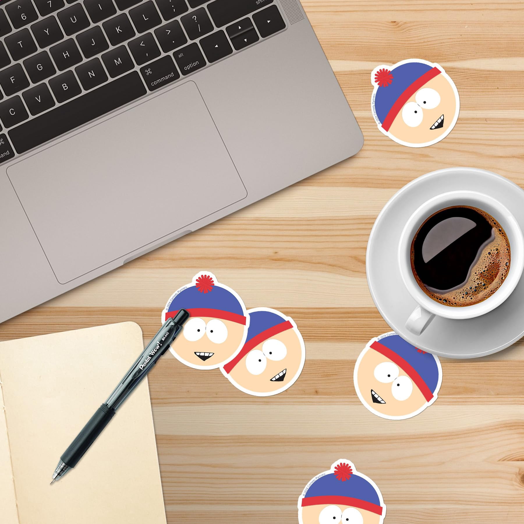 South Park Stan Face Sticker Pack  Die-Cut Vinyl Large Deluxe Stickers Variety Pack for Laptop, Water Bottle, Scrapbooking, Tablet & Indoor Use  Set of 200