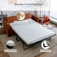 thumbnail image 6 of BALUS Convertible Sofa Bed, Queen Size Leather Upholstery Sleeper Sofa, Super Comfy Pull Out Sofa Bed for Living Room, Cognac Tan, 6 of 7
