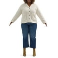 thumbnail image 7 of Lee® Women's Plus V-Neck Fleece Cardigan, 7 of 7