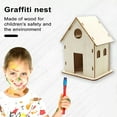 MIRROR DIY Wood Birdhouse Kit Unfinished Log Home Craft Project with