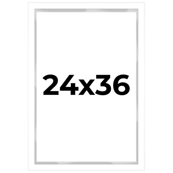 24x36 White Shadowbox Frame - Interior Size 24x36 by 1 Inch - Made to Display Items Up To 1 Inch Deep