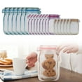thumbnail image 4 of Vensio -20Pcs Reusable Mason Jar Ziplock Bags in 3 Sizes, Portable Leak-Proof Food Storage Pouches for Snacks Cookies and Sandwiches, Travel Picnic and Camping Bags, 4 of 11