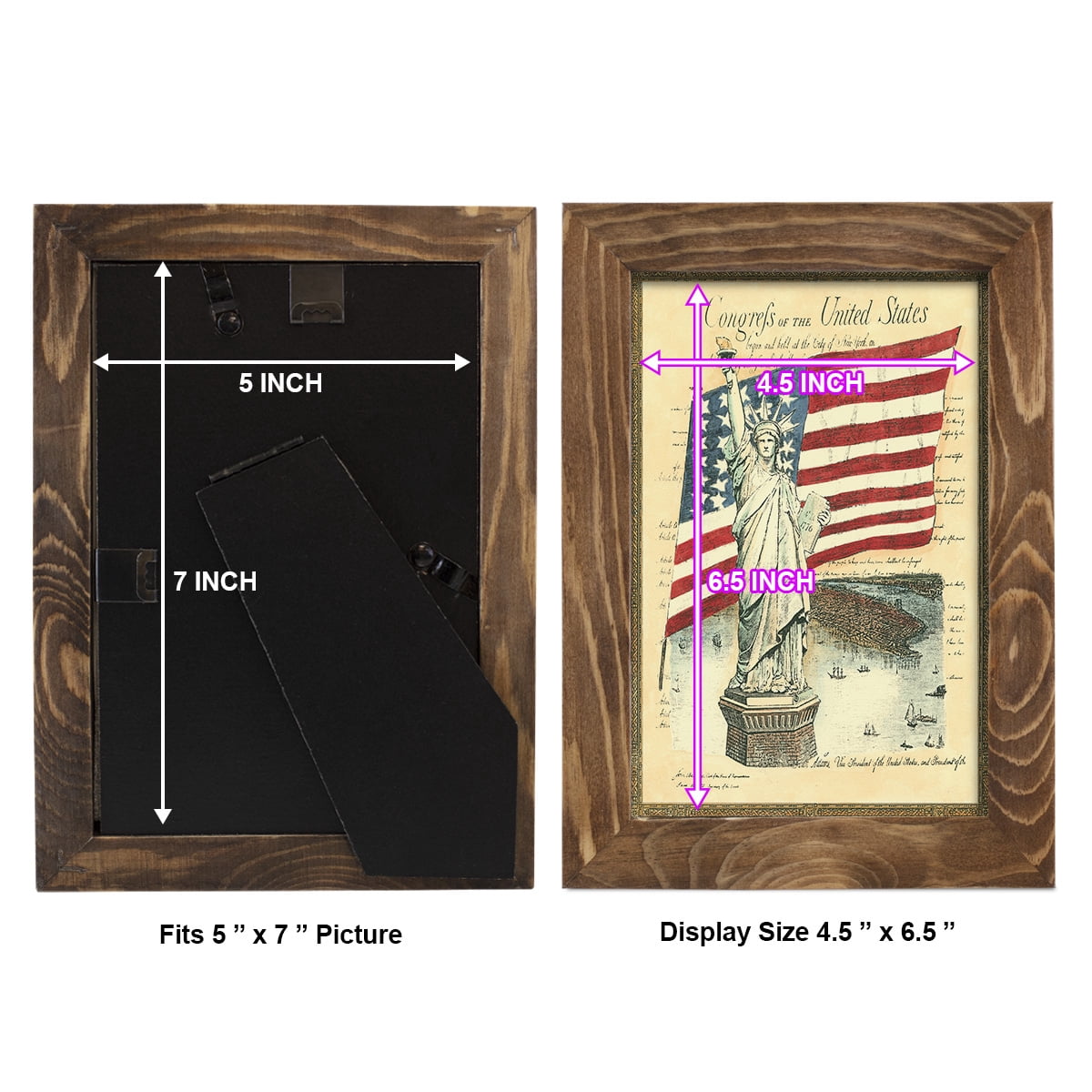 USE D # Proud To Be An American I -Framed Print w/glass-Walnut