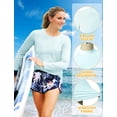 thumbnail image 4 of Camiseta de Protección Solar AURUZA UPF50+ para Mujer, Manga Larga, Azul, Talla M, 4 of 6