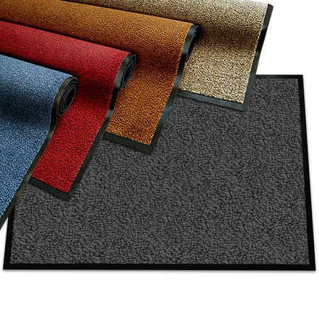 Premium Door Mat | Entryway Rug - Very Good Comparison Test Score Rating (A-/1.3) | Ideal as Entrance Mat or Outdoor Carpet | Charcoal Gray - 24