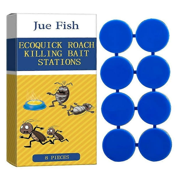 1-6pcs JUE-FISH JUC06-A002-8-YE1 8Pcs Cockroach Bait Traps Roach Killer for Kitchen / Dorm / Home