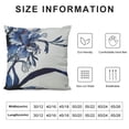 thumbnail image 5 of Oriental Throw Pillow Cushion Cover, Watercolors Eastern Floral Motif Brushstroke Effect Hand Drawn Work of Art Image, Decorative Square Accent Pillow Case,  Gray Blue, 5 of 5