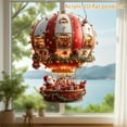 thumbnail image 7 of Dserfhy Christmas Hot Air Balloon Ornaments 2D Acrylic Xmas Tree Pendant Cartoon Santa in Hot Air Balloon Hanging Decoration for Trees Doors Windows Decor, 7 of 7