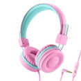 thumbnail image 1 of Auriculares para niños, auriculares para niños con volumen limitado para niños y niñas, diadema ajustable, plegable, auriculares para niños en la oreja para estudio, tableta, avión, escuela Adepaton 222985-2, 1 of 8