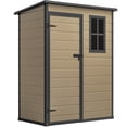 thumbnail image 6 of Dextrus Resin Outdoor Storage Shed 5x3 FT with Floor, All-Weather with Lockable Door & Window, Waterproof, Brown, 6 of 6