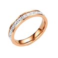 thumbnail image 4 of Anillo de acero de titanio, anillo de acero inoxidable en forma de estrella, estilo británico de lujo ligero para mujer, estilo francés, acero tailandés, oro rosa que no se decolora, 4 of 4