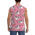thumbnail image 4 of Pofeuu Cute Cartoon Zebra Print Men's Muscle T-Shirt, Sleeveless, Muscle Tank, Classic Muscle Tee Top For Men Casual Sleeveless Muscle T-Shirt Trendy Clothes-X-Large, 4 of 7