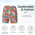 thumbnail image 5 of Lsque Mens Swim Trunks Hawaiian Style Pattern - Bathing Suit Compression Liner - Beach Swim Shorts Swimwear - (S-3XL) - Stretch Quick Dry -Large, 5 of 9