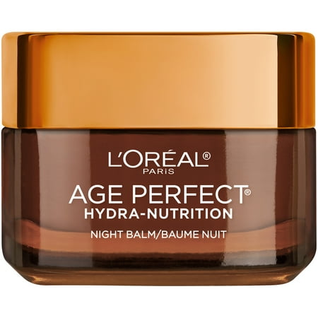 L'Oreal Paris Age Perfect Hydra Nutrition Night Balm with Manuka Honey Extract (New Look), Paraben Free, 1.7