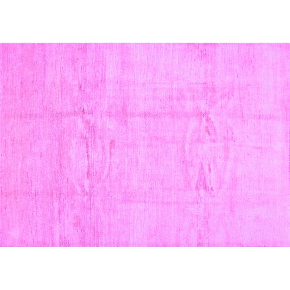 Ahgly Company Indoor Rectangle Solid Purple Modern Area Rugs, 8' x 10'