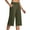Army Green, variant on Women's High Waist Capri Pants Stretchy 3/4 Length Summer Casual Dressy Yoga Golf Cropped Pants with Pocket Plus Size